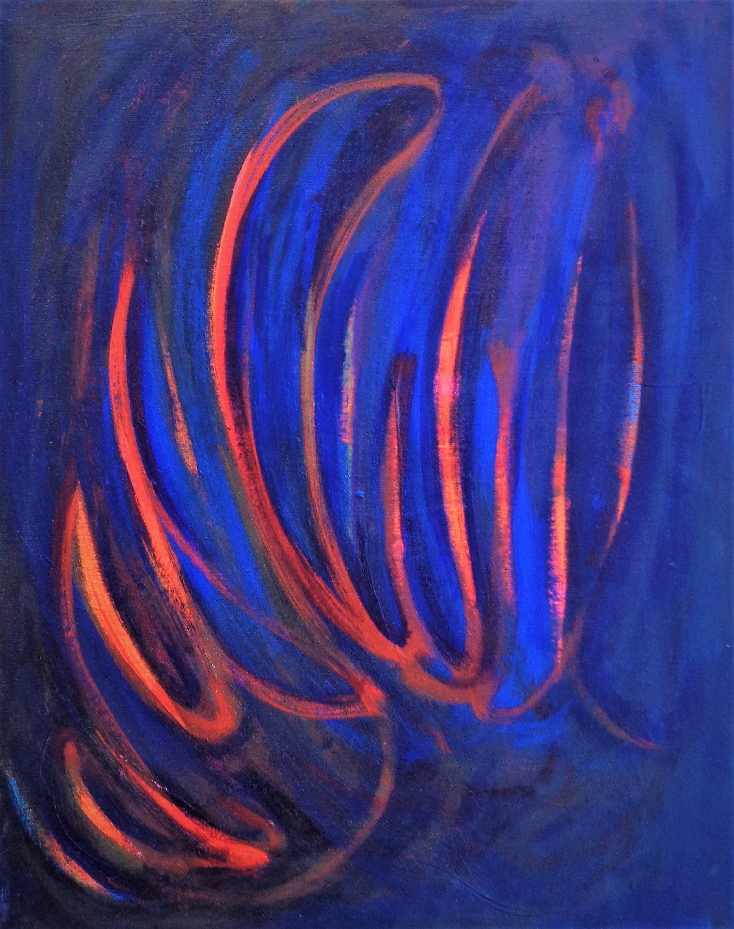 Schwingung III (2016)<br>Acryl auf Leinwand, 40 x 50 cm